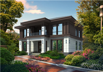 160平方米农村二层别墅设计效果图带CAD建筑图