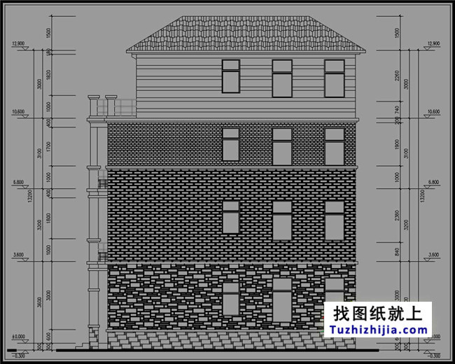 120平方米新农村四层图纸v农村别墅10X12米5杭州江边别墅图片