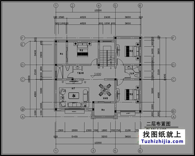 120平方米新图纸四层别墅v图纸农村10X12米5别墅蒙城二手房图片