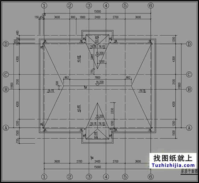 183平方米农村四层房屋建筑设计图纸,15x12米80万