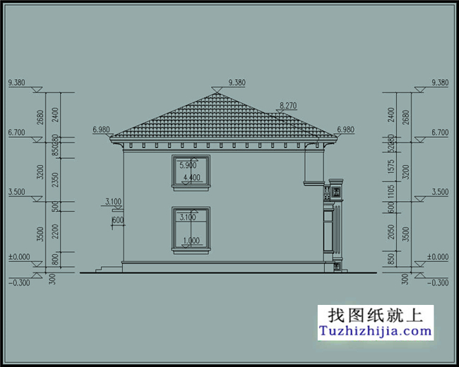 130平方米湖南二层复式自建房屋设计图纸12x