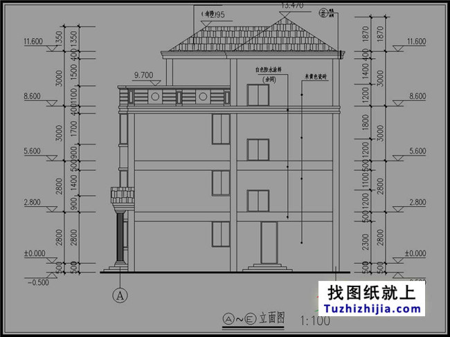 120平方米别墅四层大王设计图,含农村施工图顶账全套别墅御景家园图片