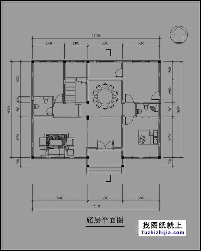 140平方米新农村四层房屋设计图纸,农村自建推荐