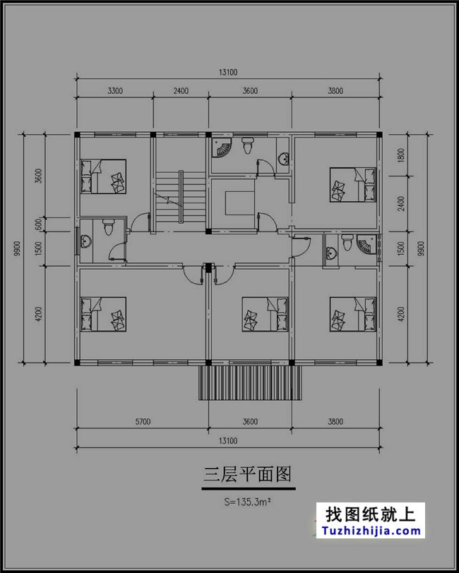 140平方米新农村四层房屋设计图纸,农村自建推荐