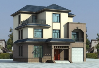 新农村三层房屋cad建筑纸,砖混_三层别墅图