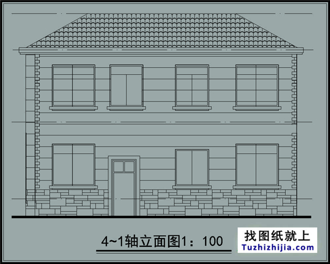 130平方米农村二层别墅房屋设计图纸带外观1