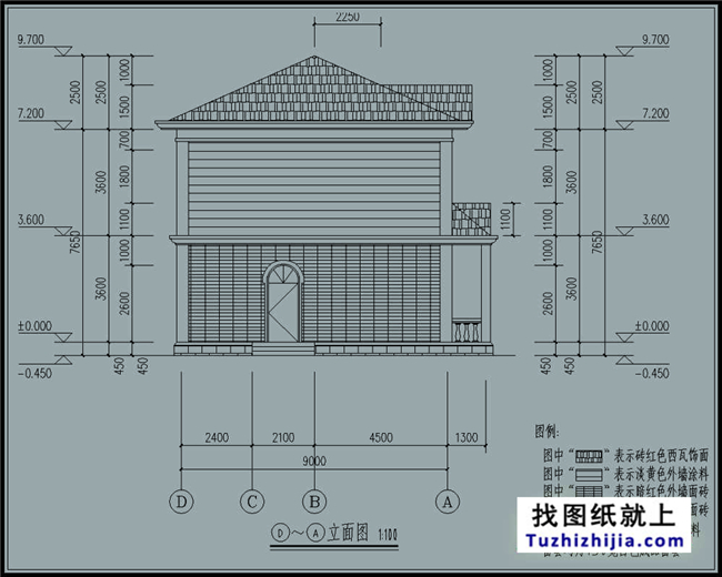 130平方米现代实用二层图纸大全v二层农村房屋cad图纸石头图片