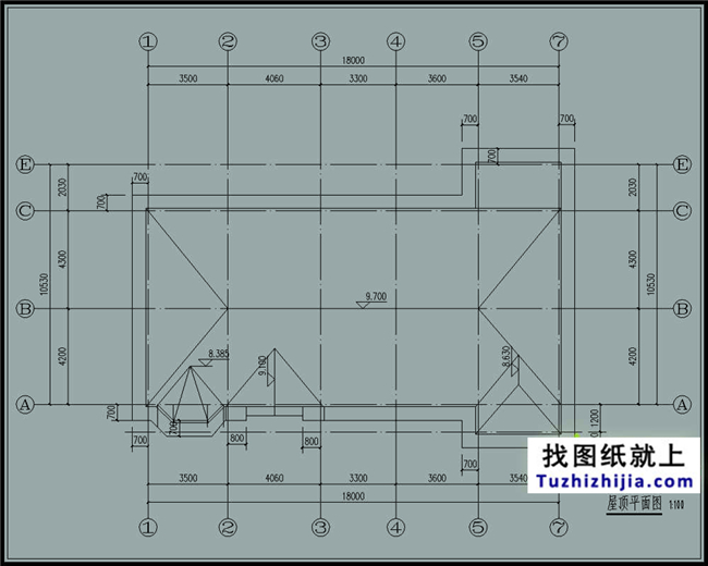 房屋设计图纸,长十八米宽八米五,一层门面高五米,上面每层三米