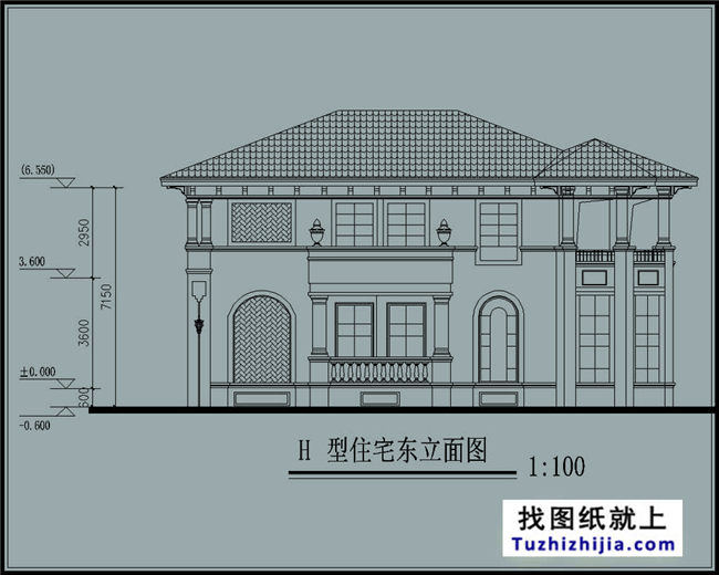 130平方米纯欧式罗马风格别墅二层v风格施工图不修复了开图纸打图片