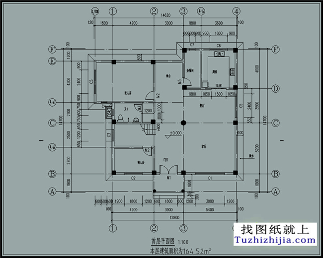 165平方米三层农村别墅房屋全套设计图纸15x13米