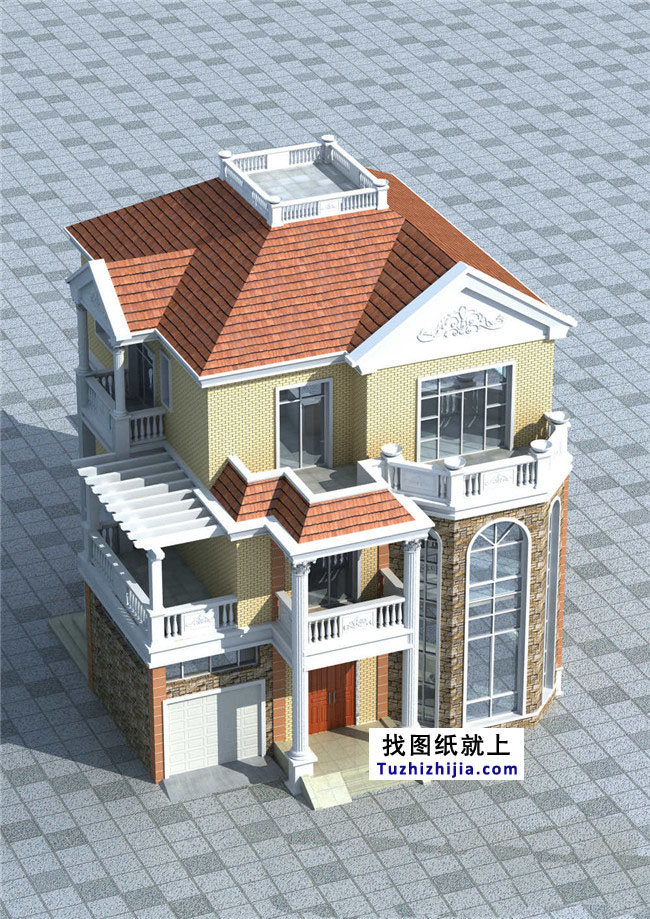最新小别墅设计图，复式三层，外观非常漂亮