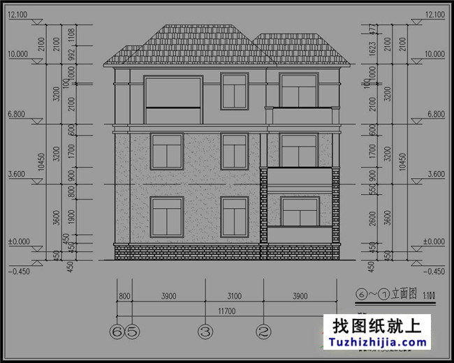 南方新农村三层楼房设计图纸,带房屋效果图