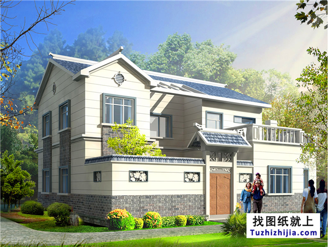新农村二层带庭院的小别墅