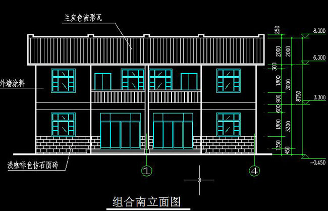 乡村二层小面积双拼房屋住宅设计图,造价低,面