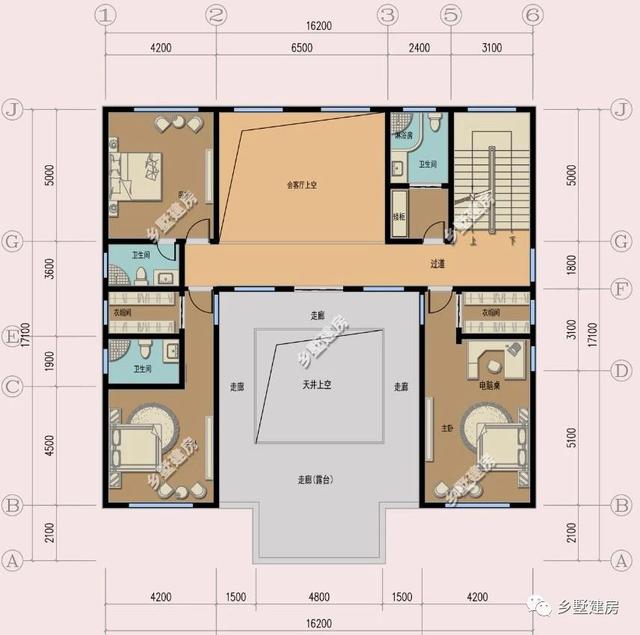 新中式农村四合院别墅设计图,简单大方,和家人一起感受宁静淡雅的生活