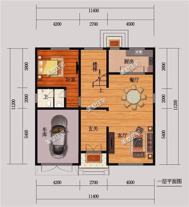 三层农村简欧别墅设计图,占地面积127.68平方米,外观