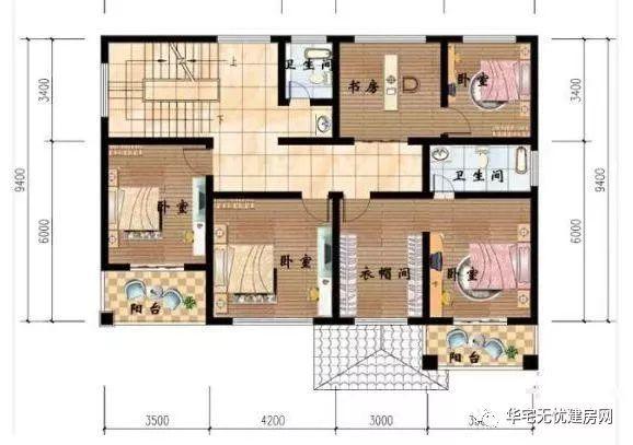 两款进深9米的乡村自建房设计图,户型简单实用,既不浪费空间,又非常