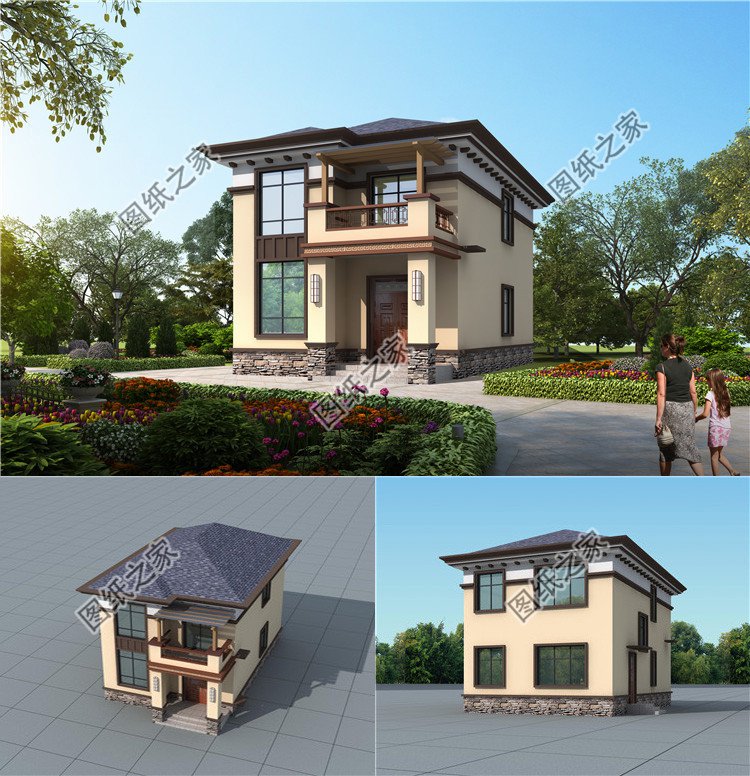 新中式二层小别墅自建设计图