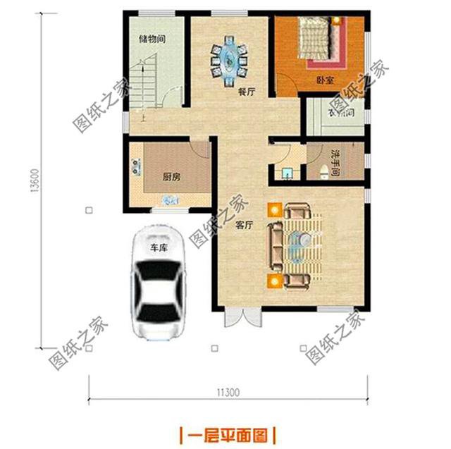 占地110平方建房设计图,外观布局都不错,这样的别墅不知道你喜欢吗?