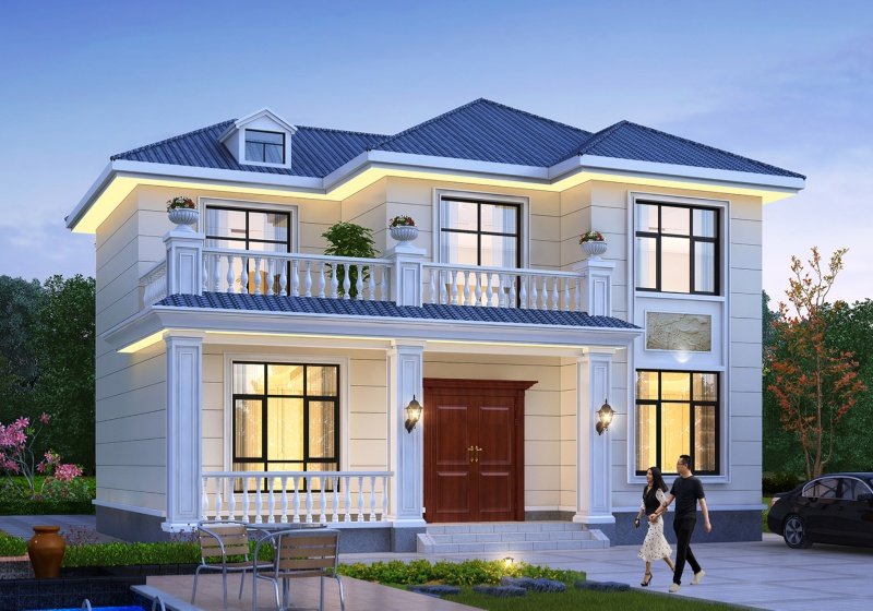 2款带露台农村别墅设计图二层精选，造价超值性价比