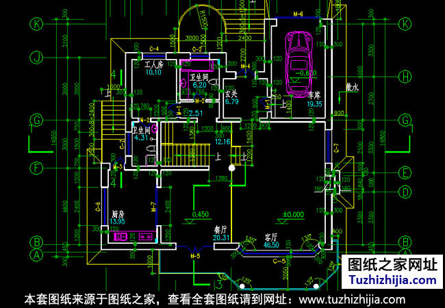 独栋两层欧式别墅设计图纸