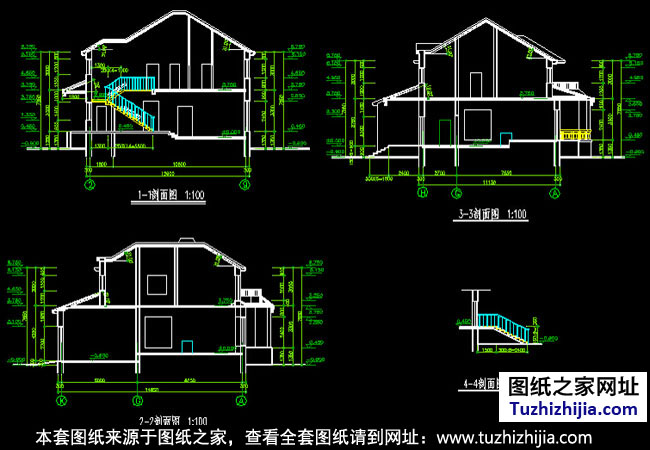 独栋两层欧式小别墅设计图纸