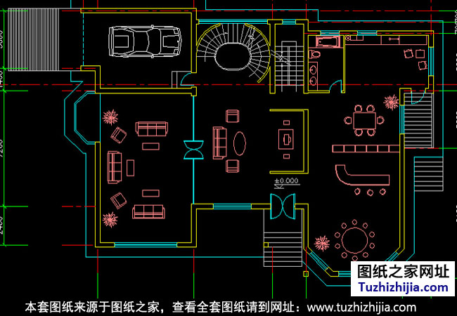 300平方二層半別墅設計圖紙方案(效果圖 施工圖),帶地下層