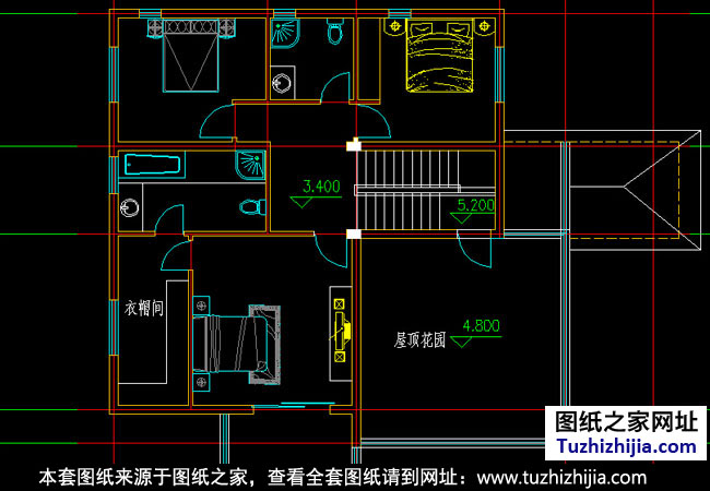 二層農村房屋設計圖紙,帶效果圖和全套施工方案圖