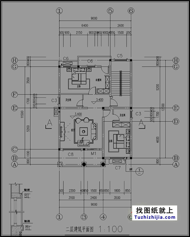 農村四層複式房屋設計圖紙,佔地105平方米預算35萬左右