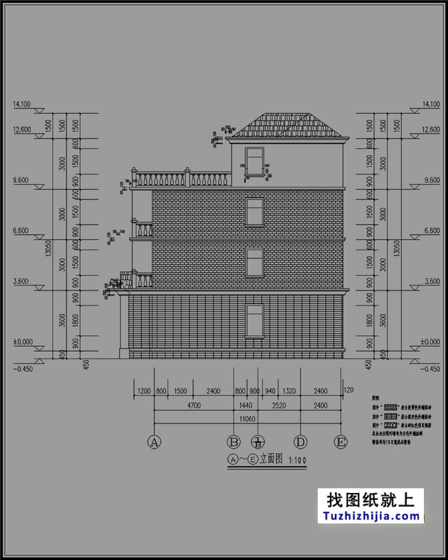 95平方米農村四層房屋設計圖8米x11米預算37萬