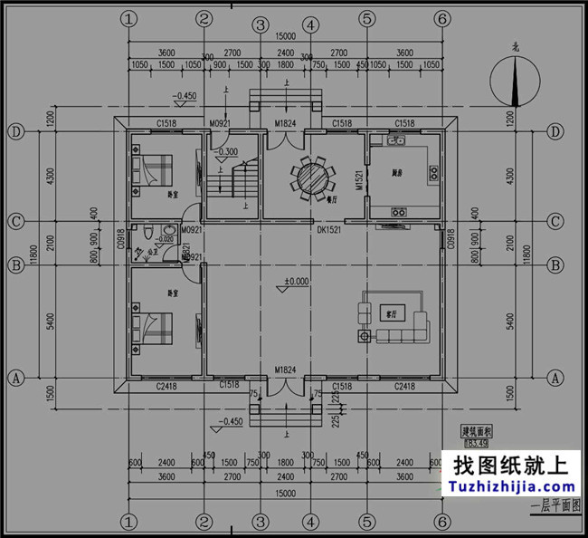 183平方米农村四层房屋建筑设计图纸