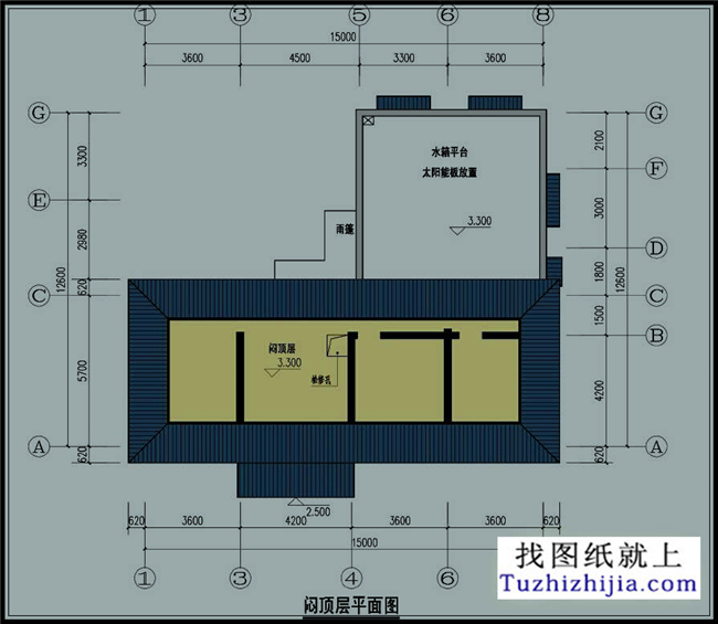 140平方米新農村一層平房施工設計圖紙,15x13米