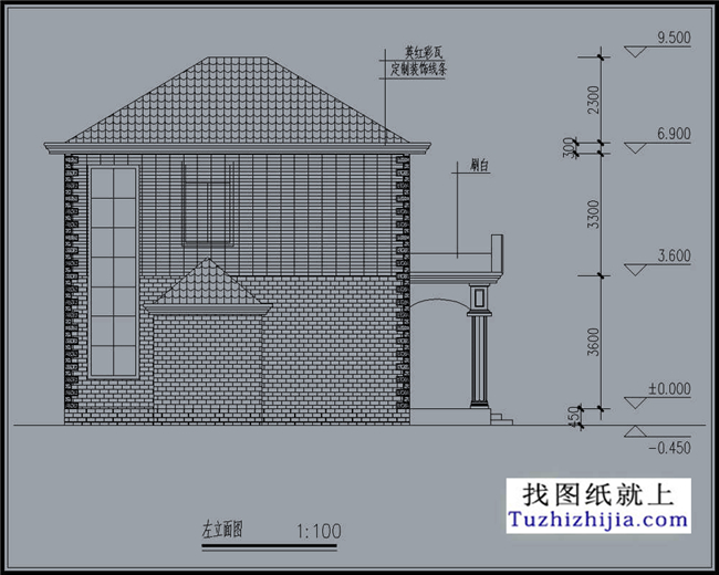 100平方米新農村二層別墅設計圖紙帶屋頂露臺