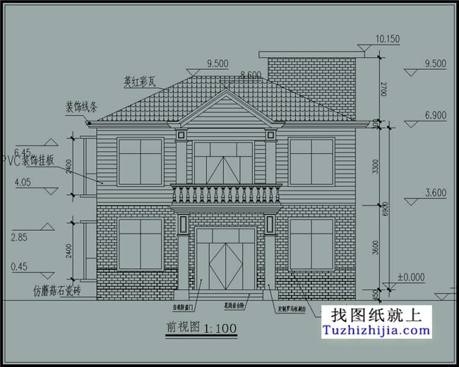 90平方米農村二層房屋設計圖紙施工圖效果圖