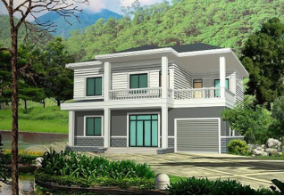 110平方米二层自建小别墅设计CAD施工图纸带效果图，12x13米