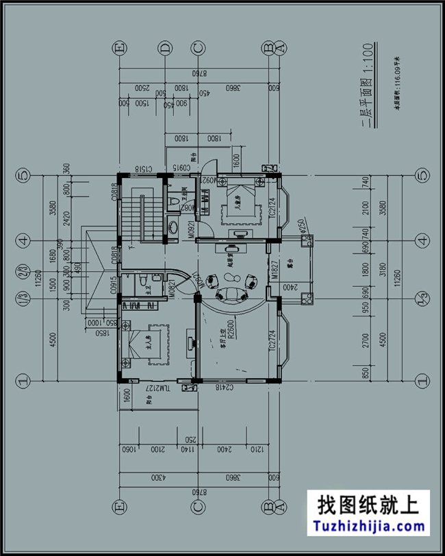 115平方米自建别墅设计带地下室的CAD设计图纸及外观设计，12x9米