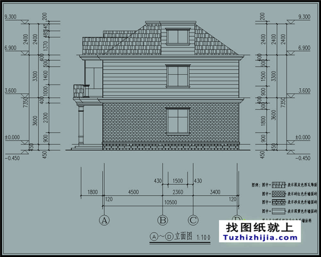 120平方米現代實用的新農村二層自建房屋設計圖紙及效果圖大全12x10米