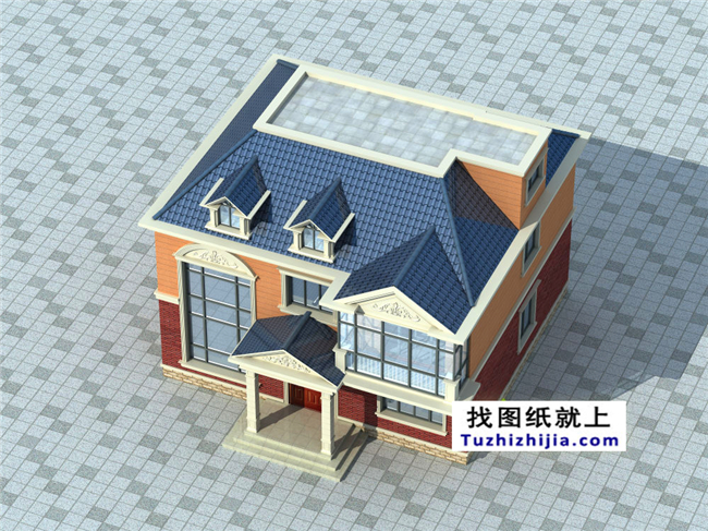 120平方米现代实用的新农村二层自建房屋设计图纸及效果图大全,12x10米