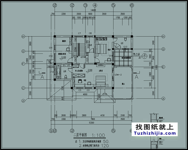 170平方米农村豪华型二层自建房屋设计图纸,15x12米