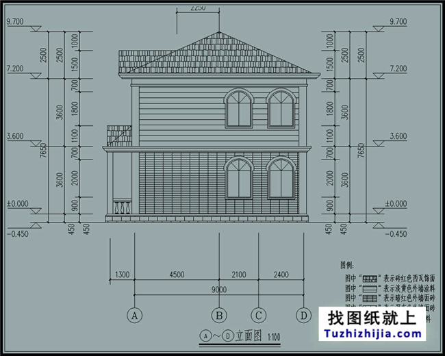 130平方米現代實用農村二層房屋設計圖紙大全12x9米