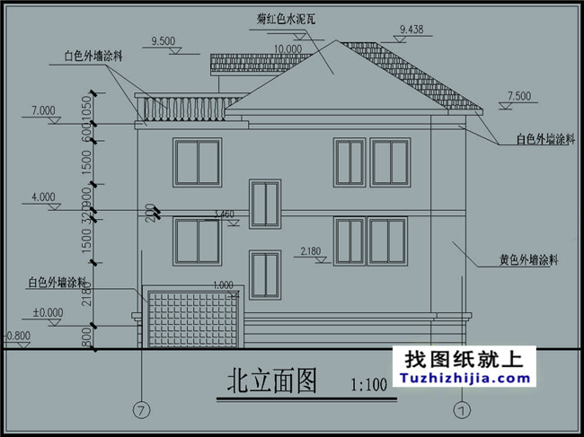 110平方米農村二層小戶型房屋設計圖紙,11x10米