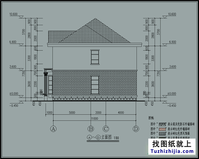 227平方米新农村二层自建别墅设计图纸带外观图,20X11米