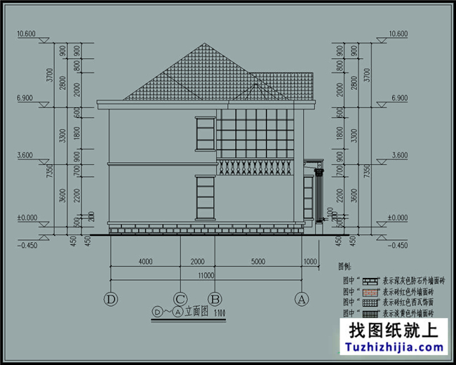 227平方米新农村二层自建别墅设计图纸带外观图,20X11米