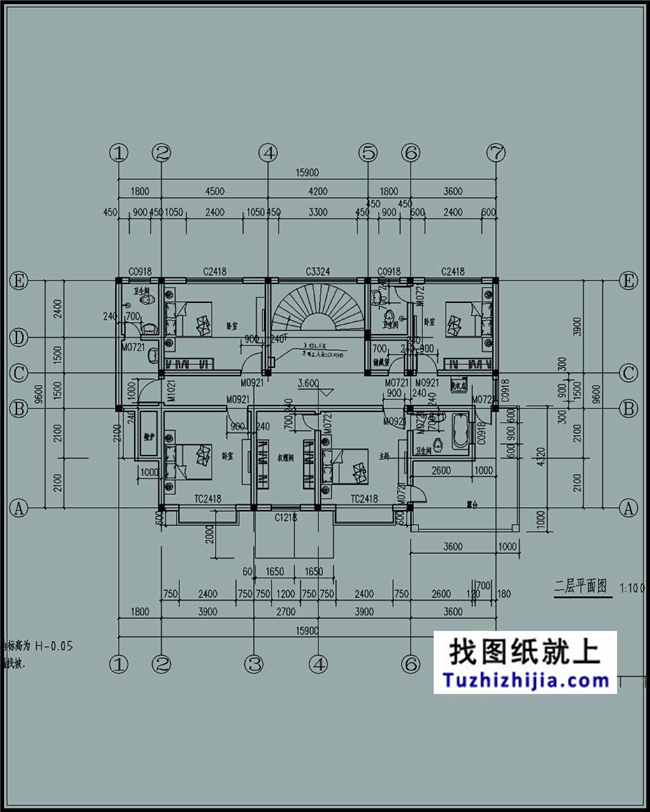 160平方米現代新農村兩層別墅施工圖紙及效果圖,16x10米