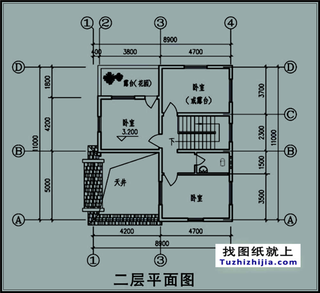 100平方米二層古典中式小別墅設計圖紙9x11米