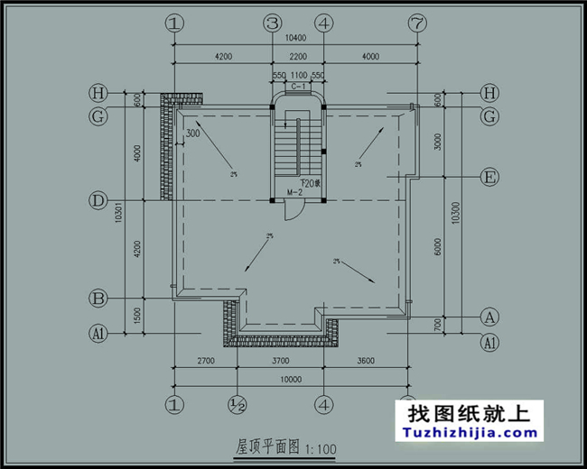 100平方米二層經典新農村小別墅設計建築圖紙10x10米