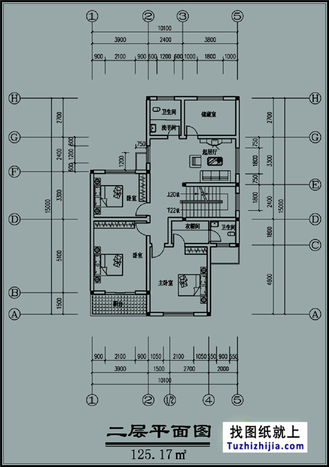 二層別墅設計圖造價預算:18萬 建築總面積/層高:261.