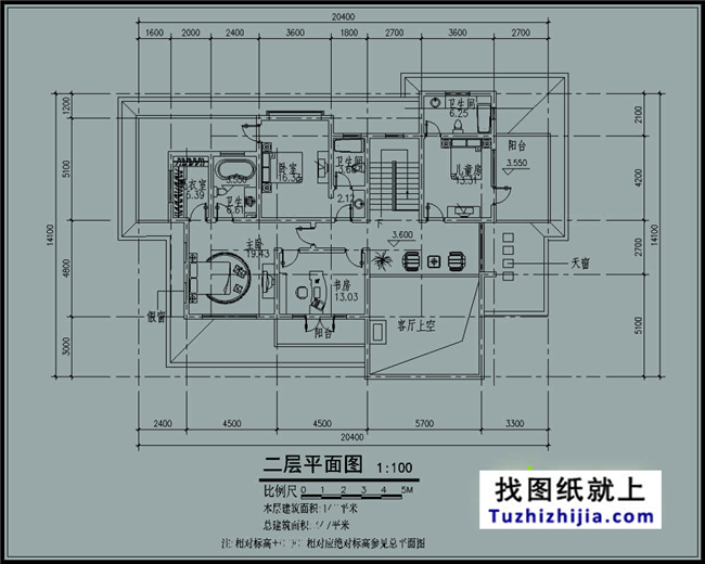 200平方米鄉村田野二層自建別墅施工設計圖紙,20*14米