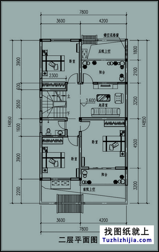新农村三层双拼别墅效果图及施工图,16x15米_双拼别墅设计图_图纸之家