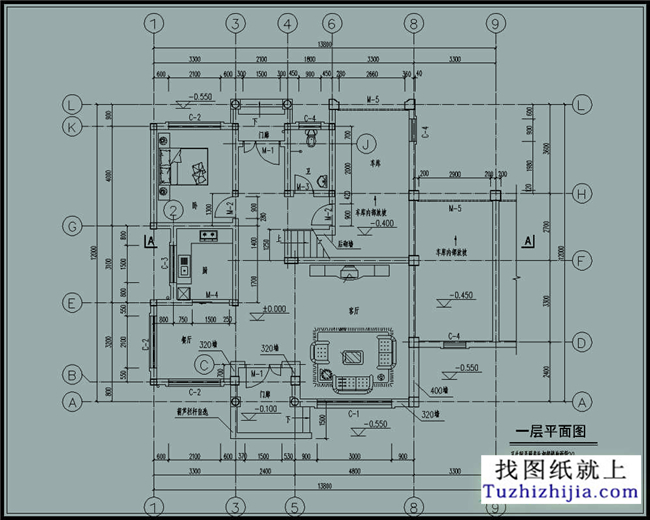 三層雙拼別墅設計圖紙帶外觀效果圖28x12米_雙拼別墅設計圖_圖紙之家